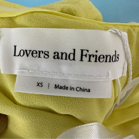 NWT Lovers + Friends Yellow Rory Yellow Hi Low Maxi Dress Gown SZ XS - Picture 7 of 9